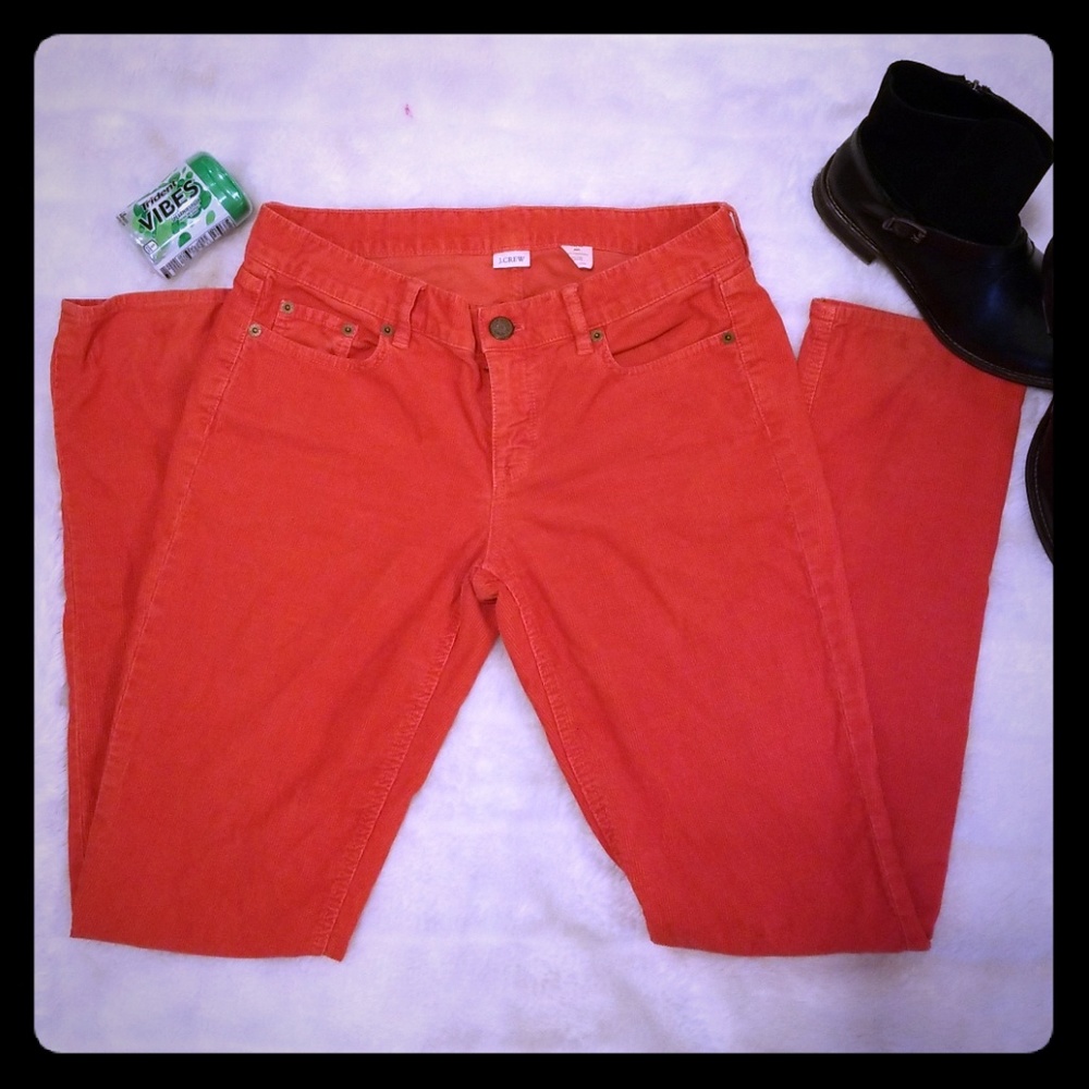 J.Crew city fit orange corduroy pants 28R